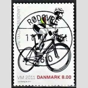 FRIM�RKER DANMARK | 2011 - AFA 1674 - WM i landevejscykling - 8,00 Kr. flerfarvet - Pragt Stemplet R�dovre