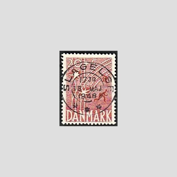 FRIMRKER DANMARK | 1947 - AFA 300 - Modstandsbevgelsen - 20 + 5 re rd - Pragt Stemplet Slagelse
