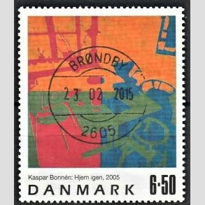 FRIMRKER DANMARK | 2005 - AFA 1440 - Frimrkekunst 8. - 6,50 Kr. Kaspar Bonnn - Pragt Stemplet Brndby