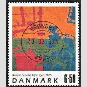 FRIMRKER DANMARK | 2005 - AFA 1440 - Frimrkekunst 8. - 6,50 Kr. Kaspar Bonnn - Pragt Stemplet Brndby