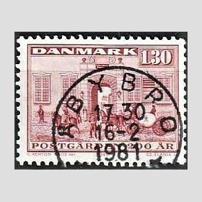 FRIMRKER DANMARK | 1980 - AFA 693 - Postgrden Kbenhavn - 1,30 Kr. rd - Pragt Stemplet bybro