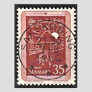 FRIM�RKER DANMARK | 1964 - AFA 423 - Skolev�snet 150 �r - 35 �re r�dbrun - Pragt Stemplet Saksk�bing
