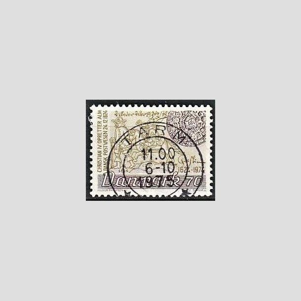 FRIMRKER DANMARK | 1974 - AFA 580 - Danske Postvsen 350 r - 70 re brun/oliven - Lux Stemplet Tarm