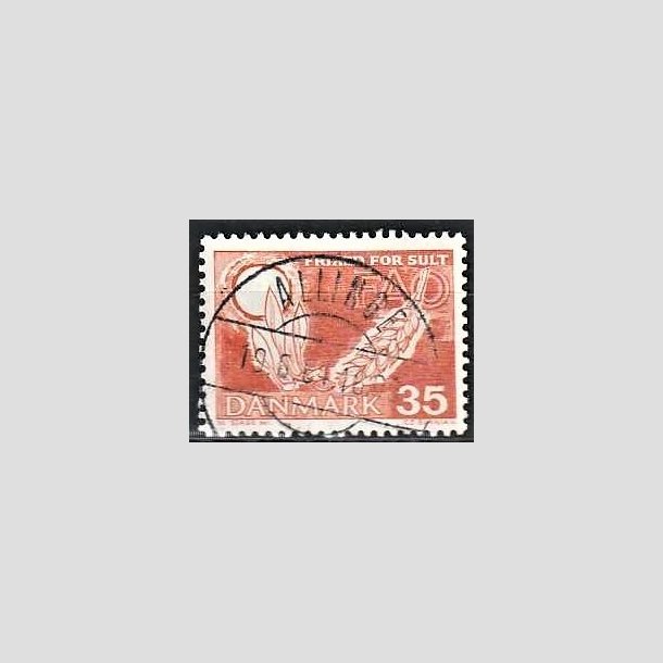 FRIMRKER DANMARK | 1963 - AFA 412 - FAO anti-hunger - 35 re brunrd - Lux Stemplet Allinge