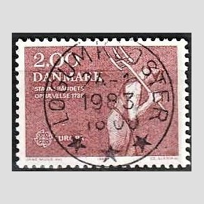 FRIM�RKER DANMARK | 1982 - AFA 747 - Europam�rker - 2,00 Kr. r�d - Pragt Stemplet L�gumklosterJ�gerspris