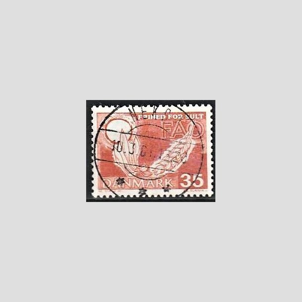 FRIMRKER DANMARK | 1963 - AFA 412 - FAO anti-hunger - 35 re brunrd - Lux Stemplet Neks