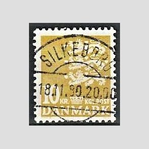 FRIMRKER DANMARK | 1976 - AFA 622 - Rigsvben 10 Kr. gul - Pragt Stemplet Silkeborg