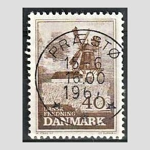 FRIM�RKER DANMARK | 1965 - AFA 440 - Fredning - 40 �re brun - Pragt Stemplet Pr�st�