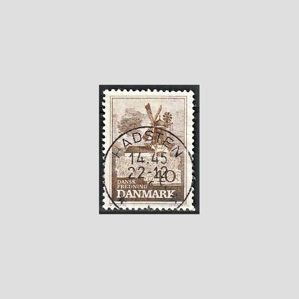 FRIMRKER DANMARK | 1965 - AFA 440 - Fredning - 40 re brun - Pragt Stemplet Hadsten