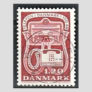 FRIM�RKER DANMARK | 1979 - AFA 672 - Telefonen 100 �r - 1,20 Kr. r�d - Pragt Stemplet Haderslev