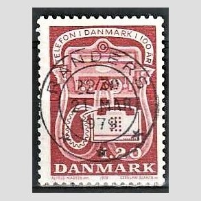 FRIM�RKER DANMARK | 1979 - AFA 672 - Telefonen 100 �r - 1,20 Kr. r�d - Pragt Stemplet Randers