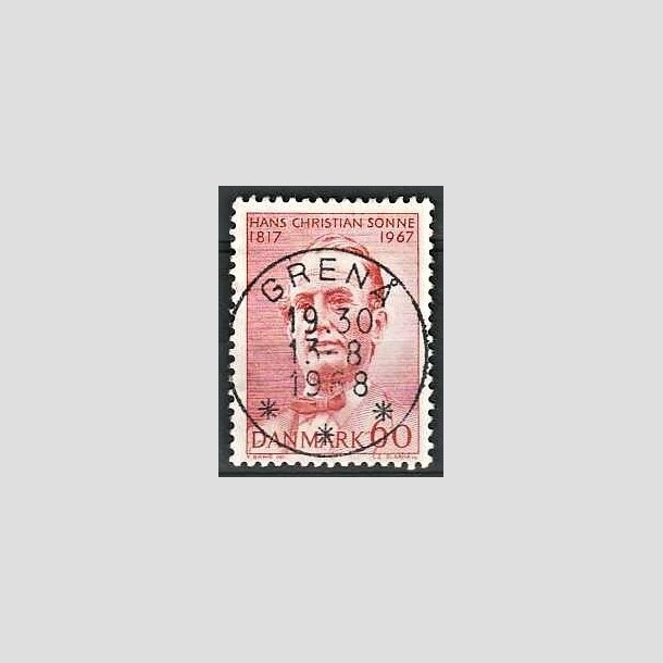 FRIMRKER DANMARK | 1967 - AFA 466 - Chr. Sonne - 60 re rd - Pragt Stemplet Gren