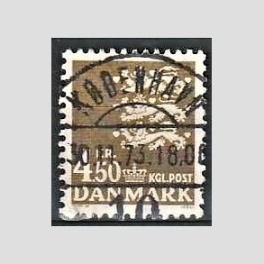 FRIMRKER DANMARK | 1972 - AFA 530 - Rigsvben 4,50 Kr. olivenbrun - Lux Stemplet Kbenhavn