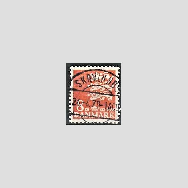 FRIMRKER DANMARK | 1979 - AFA 681 - Rigsvben 8 Kr. orange - Pragt Stemplet Skovlunde