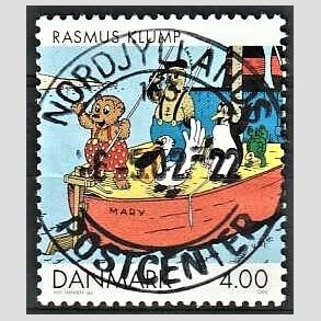 FRIMRKER DANMARK | 2002 - AFA 1307 - Danske tegneserier - 4,00 Kr. Rasmus Klump - Pragt Stemplet Nordjylland 