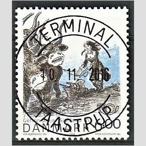 FRIM�RKER DANMARK | 2004 - AFA 1385 - Gefion - 6,00 Kr. flerfarvet - Pragt Stemplet