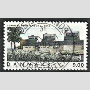 FRIM�RKER DANMARK | 2002 - AFA 1336 - Danske boliger I. - 9,00 Kr. S�holm - Pragt Stemplet