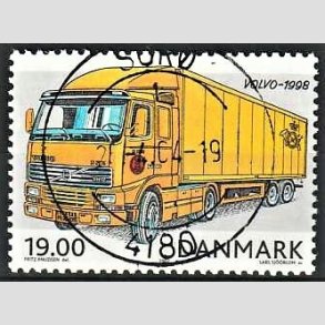 FRIM�RKER DANMARK | 2002 - AFA 1324 - Postk�ret�jer - 19,00 Kr. flerfarvet - Pragt Stemplet Sor�