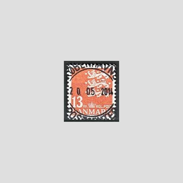 FRIMRKER DANMARK | 2004 - AFA 1376 - Lille Rigsvben - 13 Kr. orange - Pragt Stemplet