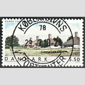 FRIM�RKER DANMARK | 2002 - AFA 1334 - Danske boliger I. - 5,50 Kr. Dansk Folkeferie - Pragt Stemplet