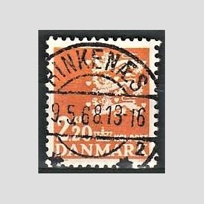 FRIMRKER DANMARK | 1967 - AFA 464F - Rigsvben 2,20 Kr. orange - Lux Stemplet Rinkens