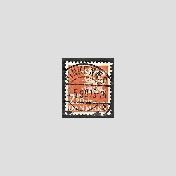 FRIMRKER DANMARK | 1967 - AFA 464F - Rigsvben 2,20 Kr. orange - Lux Stemplet Rinkens