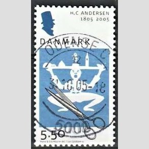 FRIM�RKER DANMARK | 2005 - AFA 1423 - H.C. Andersen - 5,50 Kr. Saks og klip - Pragt Stemplet 