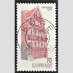 FRIM�RKER DANMARK | 1972 - AFA 540 - Dansk bygningskunst - 70 �re r�d/brun/brunr�d - Pragt Stemplet K�ge