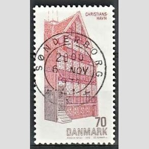 FRIM�RKER DANMARK | 1972 - AFA 540 - Dansk bygningskunst - 70 �re r�d/brun/brunr�d - Pragt Stemplet S�nderborg