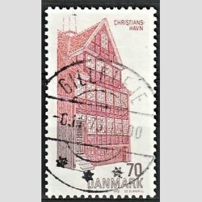 FRIM�RKER DANMARK | 1972 - AFA 540 - Dansk bygningskunst - 70 �re r�d/brun/brunr�d - Pragt Stemplet Gilleleje