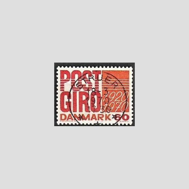 FRIMRKER DANMARK | 1970 - AFA 493 - Postgirotjenesten 50 r - 60 re rd/gulorange - Pragt Stemplet Struer