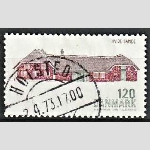 FRIM�RKER DANMARK | 1972 - AFA 541 - Dansk bygningskunst - 120 �re gr�n/brun/brunr�d - Pragt Stemplet Holsted