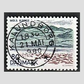 FRIM�RKER DANMARK | 1979 - AFA 686 - Nordjylland - 80 �re flerfarvet - Lux Stemplet Kalundborg
