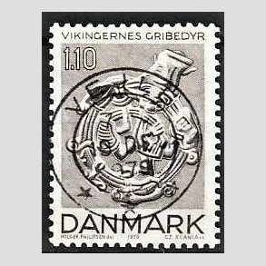 FRIM�RKER DANMARK | 1979 - AFA 684 - Vikingetiden - 1,10 Kr. brun - Pragt Stemplet Vejle