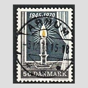 FRIMRKER DANMARK | 1970 - AFA 496 - Danmark besttelses ophr 25 r - 50 re brun/gul/gr - Pragt Stemplet Arnum