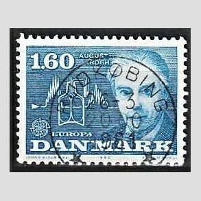 FRIM�RKER DANMARK | 1980 - AFA 696 - Europam�rker - 1,60 Kr. bl� - Pragt Stemplet Rudk�bing