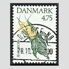 FRIM�RKER DANMARK | 1992 - AFA 1015 - Europam�rke Columbus - 4,75 Kr. gr�n/gul - Pragt Stemplet Odense N�