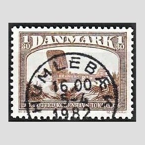 FRIM�RKER DANMARK | 1981 - AFA 738 - Flyvning - 1,30 Kr. brun - Pragt Stemplet Humleb�k
