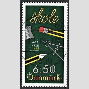 FRIM�RKER DANMARK | 2014 - AFA 1785 - Skolen 200 �r. - 6,50 Kr. flerfarvet - Pragt Stemplet Holstebro
