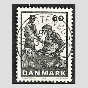 FRIM�RKER DANMARK | 1976 - AFA 627 - Dansk glasproduktion - 60 �re gr�sort - Pragt Stemplet Augustenborg