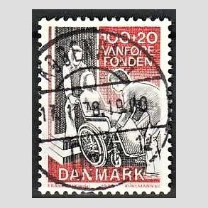 FRIMRKER DANMARK | 1976 - AFA 623 - Vanfrefonden - 100 + 20 re rd/sort - Pragt Stemplet Kbenhavn