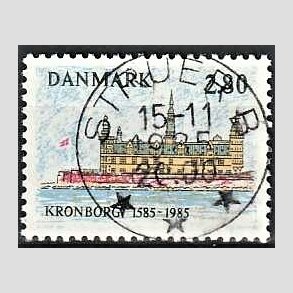 FRIM�RKER DANMARK | 1985 - AFA 840 - Kronborg Slot 400 �r - 2,80 Kr. flerfarvet - Pragt Stemplet Struer B