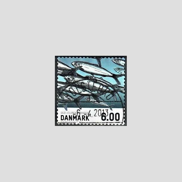 FRIMRKER DANMARK | 2013 - AFA 1726 - Fisk - 6,00 Kr. sild - Pragt Stemplet