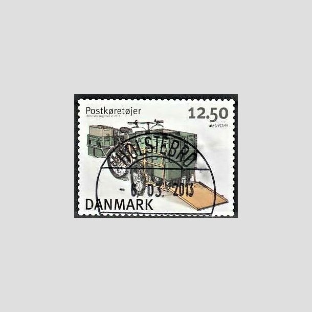 FRIMRKER DANMARK | 2013 - AFA 1741 - Postkretjer - 12,50 Kr. flerfarvet - Pragt Stemplet Holstebro