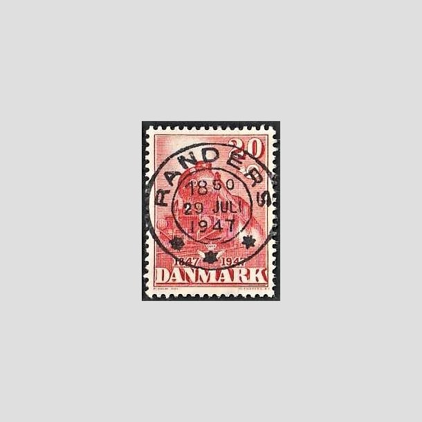 FRIMRKER DANMARK | 1947 - AFA 303 - Danske jernbane 100 r - 20 re rd - Lux Stemplet Randers