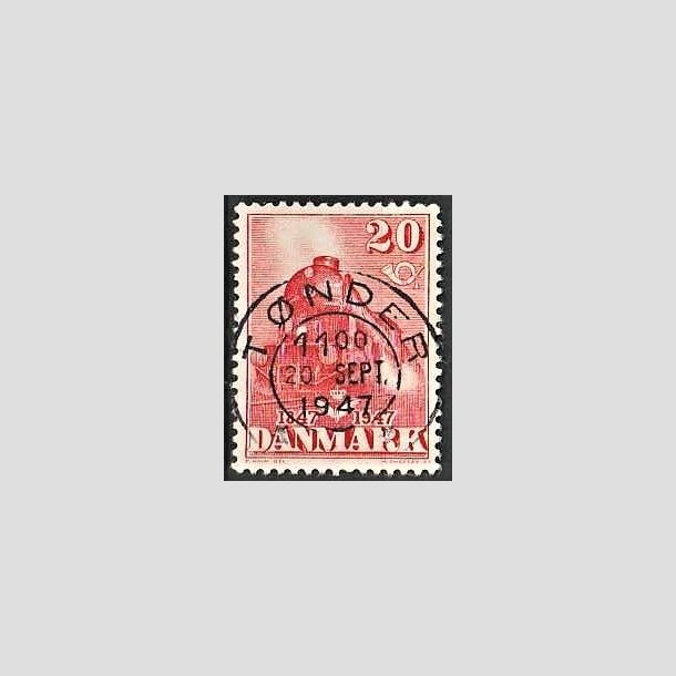 FRIMRKER DANMARK | 1947 - AFA 303 - Danske jernbane 100 r - 20 re rd - Lux Stemplet Tnder