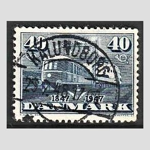 FRIM�RKER DANMARK | 1947 - AFA 304 - Danske jernbaner 100 �r - 40 �re bl� - Pragt Stemplet Kalundborg