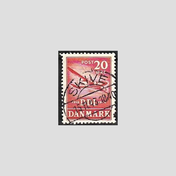 FRIMRKER DANMARK | 1943 - AFA 282 - Danske Luftfartselskab 25 r - 20 re rd - Pragt Stemplet Skive
