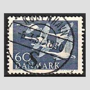 FRIM�RKER DANMARK | 1956 - AFA 368 - Nordens svaner - 60 �re bl� - Lux Stemplet K�benhavn