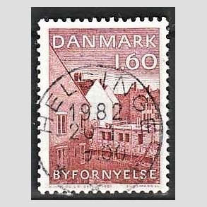 FRIMRKER DANMARK | 1981 - AFA 735 - Byfornyelse - 1,60 Kr. rd - Pragt Stemplet Helsinge